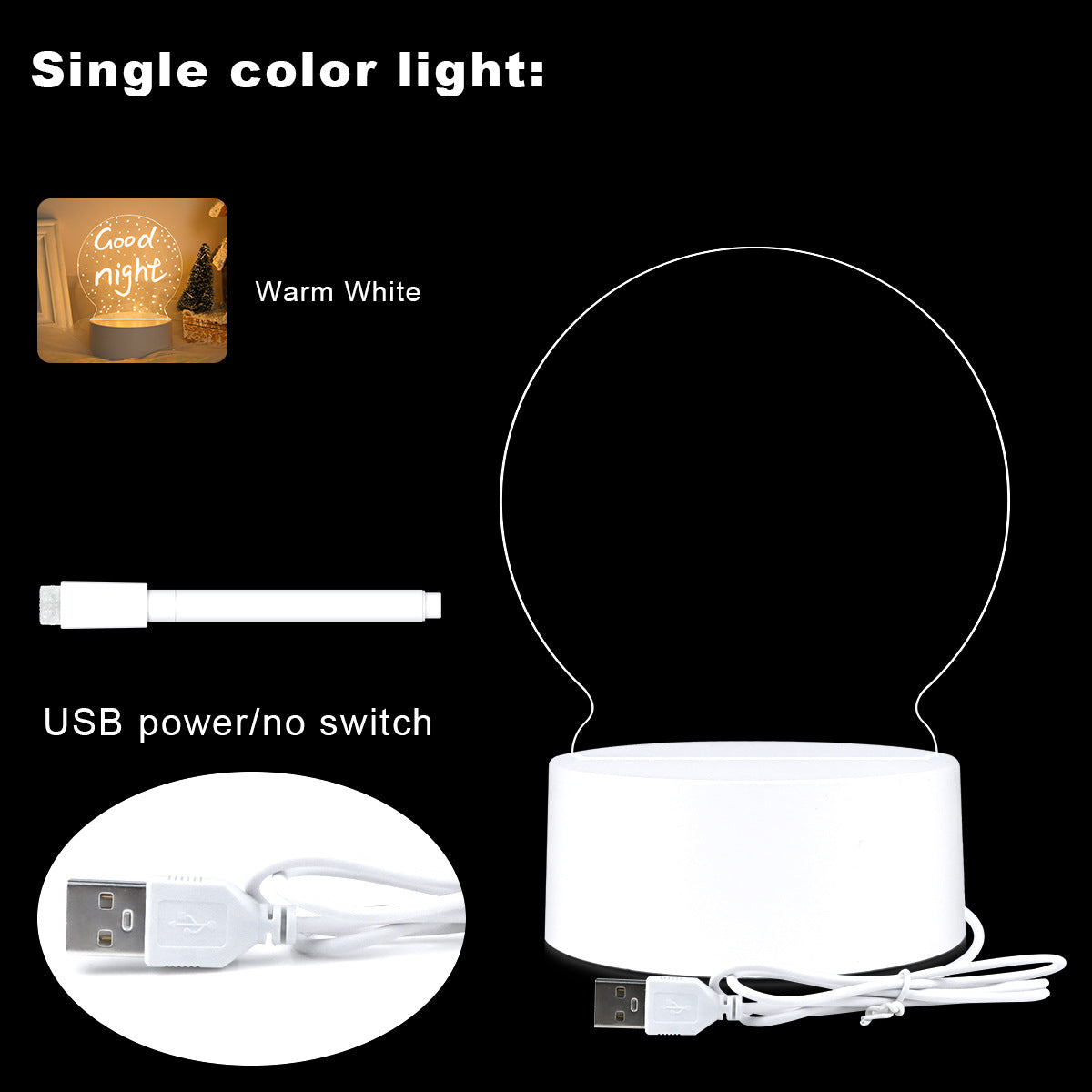 LED Light Note Writing Board
